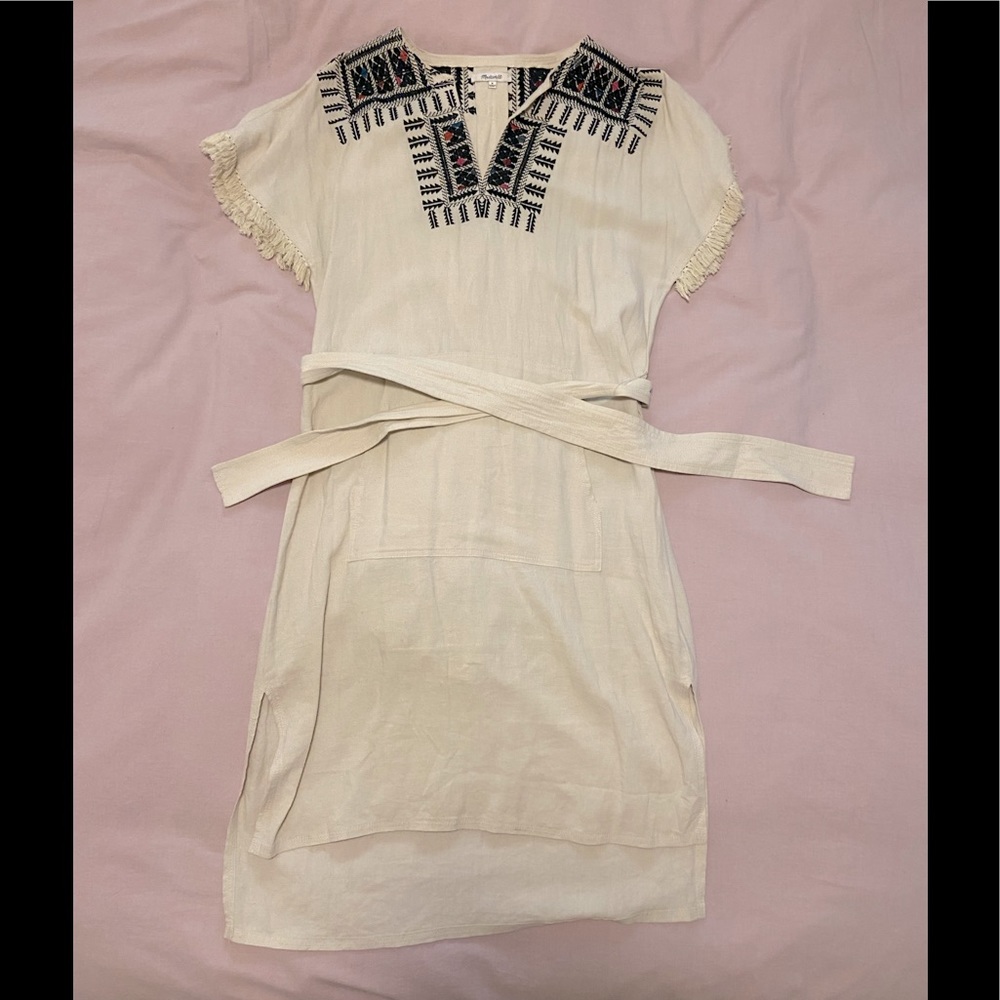 Madewell tie waist midi dress